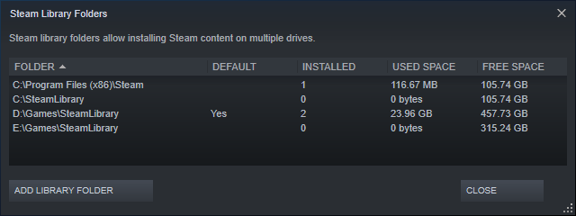 Thêm thư mục cài games cho Steam trên cùng một ổ đĩa 6